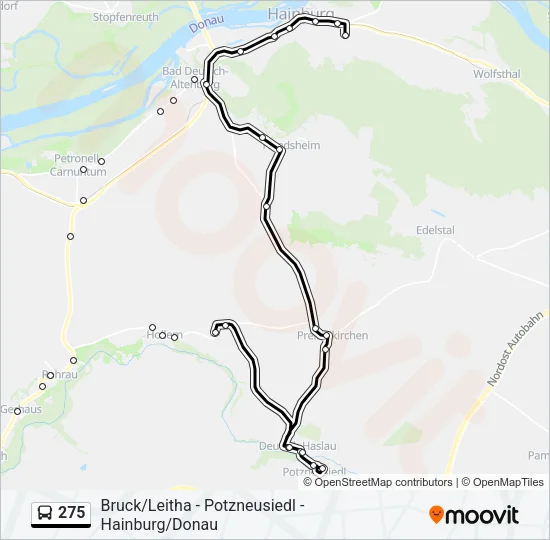 275 Bus Line Map