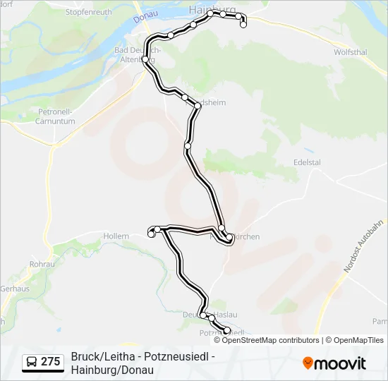 275 Bus Line Map