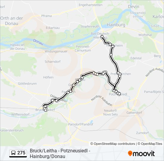 275 bus Line Map