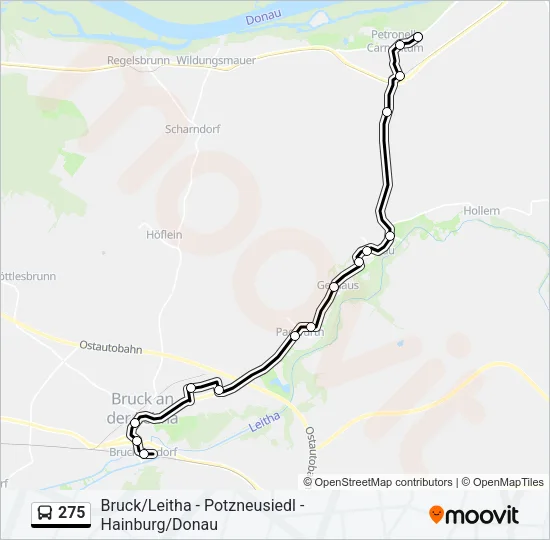 275 Bus Line Map