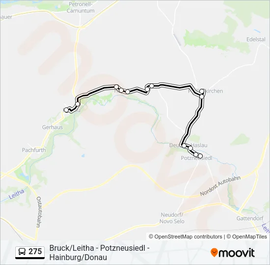 275 Bus Line Map
