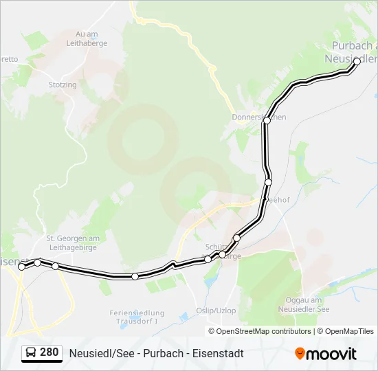 280 Bus Line Map