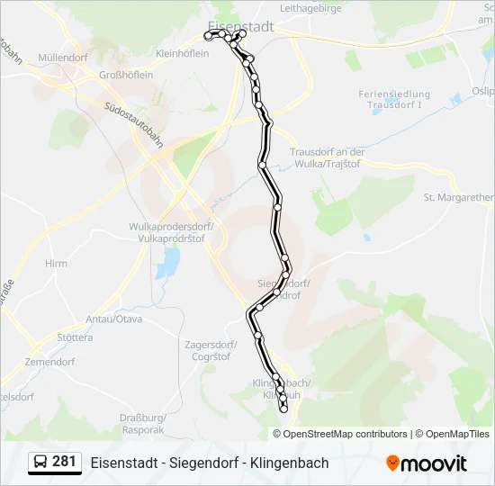 281 Bus Line Map