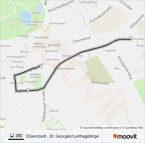 282 Bus Line Map