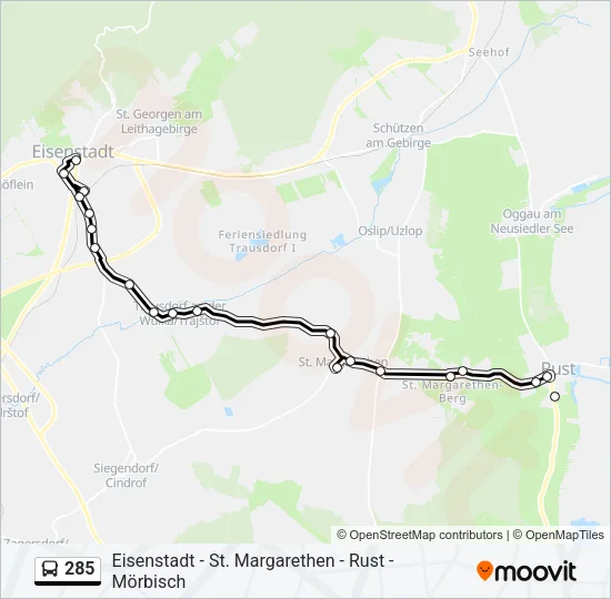 285 Bus Line Map