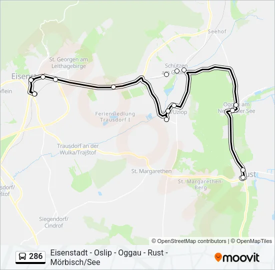 286 Bus Line Map