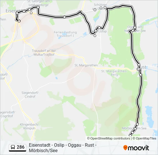 286 Bus Line Map