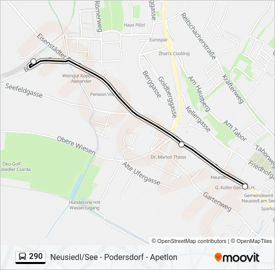 290 Bus Line Map