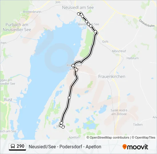 290 Bus Line Map