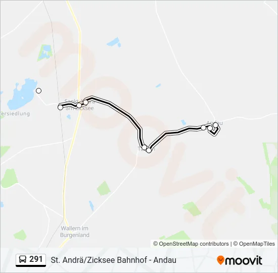 291 Bus Line Map