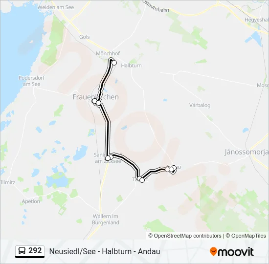 292 Bus Line Map