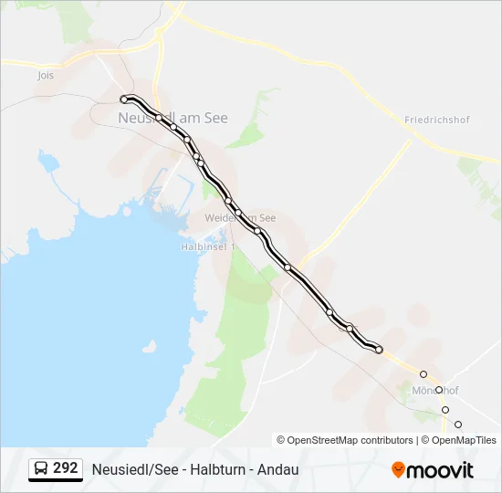 292 Bus Line Map
