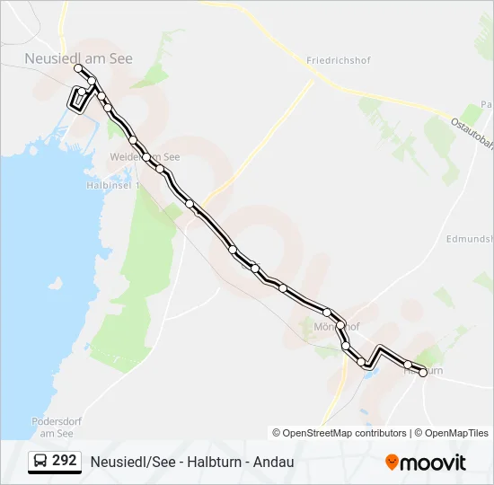 292 Bus Line Map