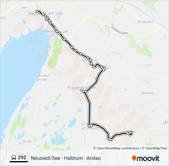 292 Bus Line Map