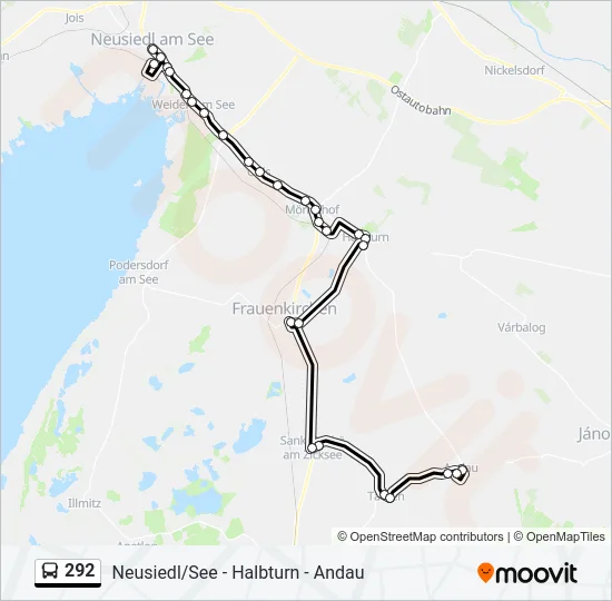 292 Bus Line Map