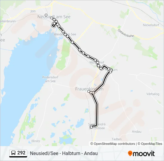 292 Bus Line Map