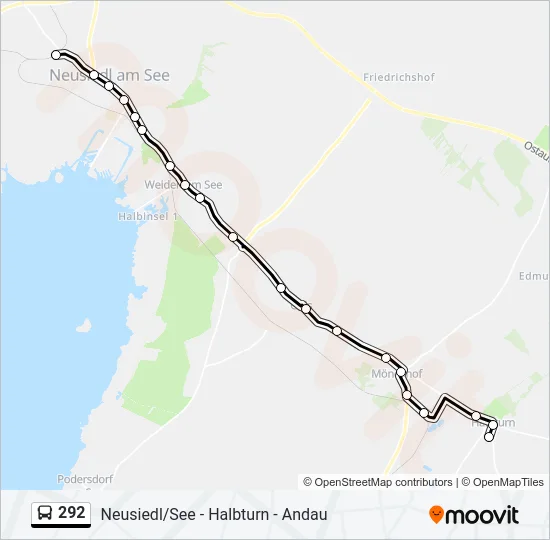 292 Bus Line Map