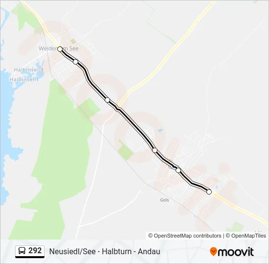 292 Bus Line Map