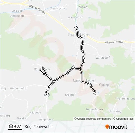 407 Bus Line Map