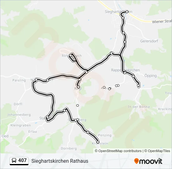 407 Bus Line Map