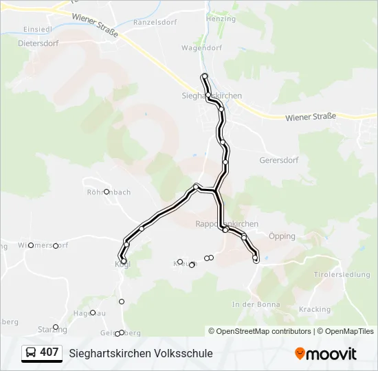407 Bus Line Map