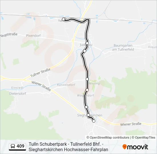 409 Bus Line Map