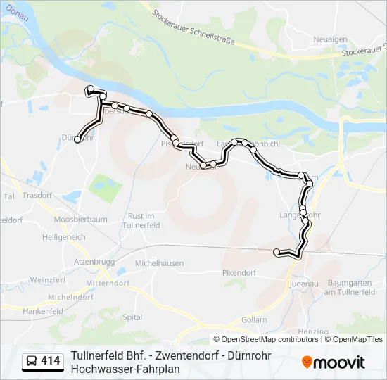 414 Bus Line Map