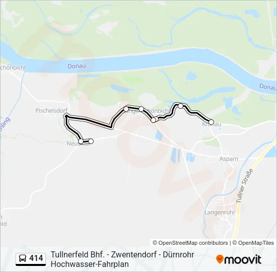 414 Bus Line Map