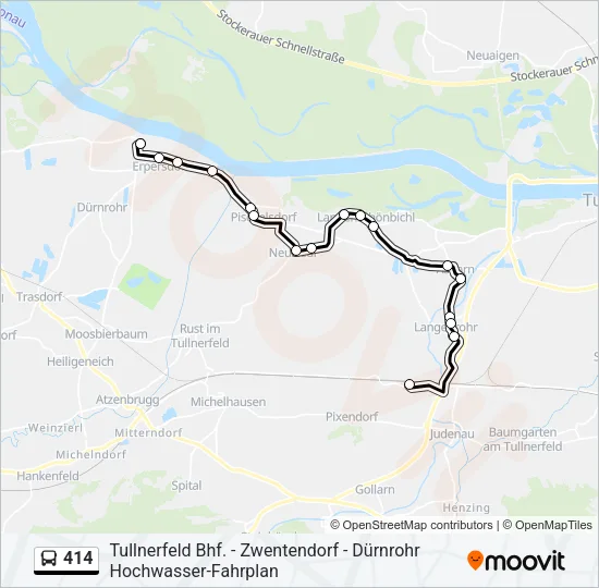 414 Bus Line Map