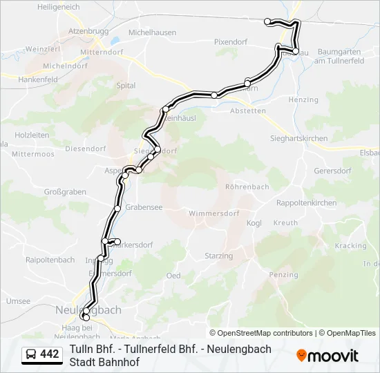 442 Bus Line Map