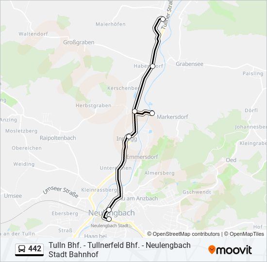 Buslinie 442 Karte