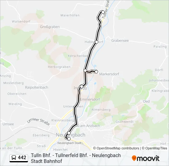 442 Bus Line Map