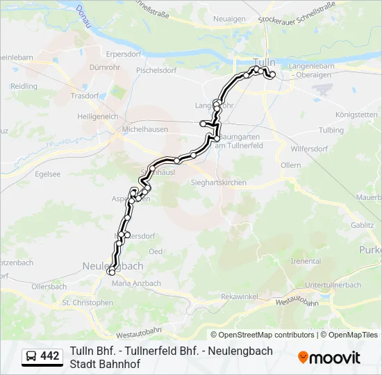 442 Bus Line Map