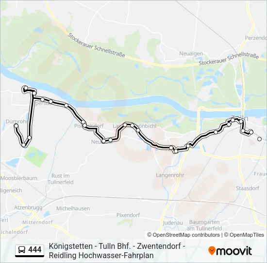 444 Bus Line Map