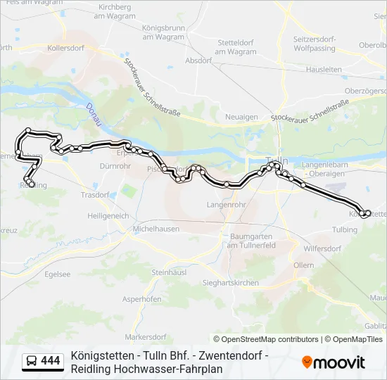 444 Bus Line Map