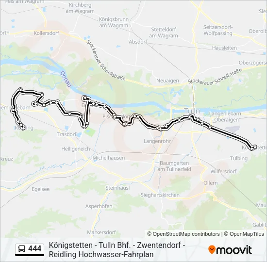 444 Bus Line Map