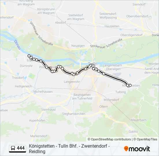 444 Bus Line Map