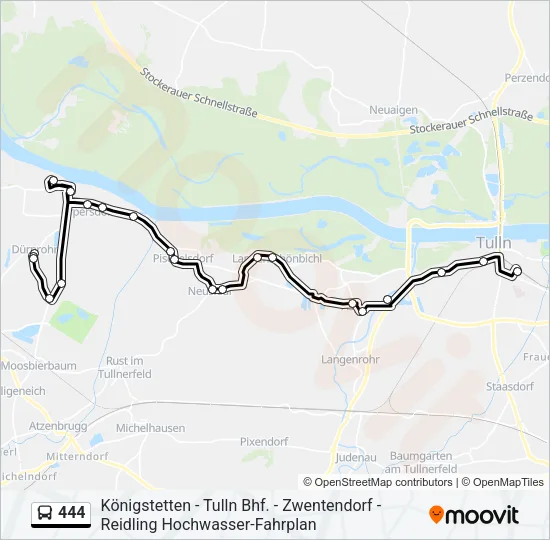 444 Bus Line Map