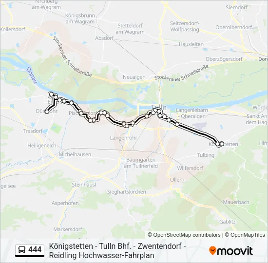 444 Bus Line Map