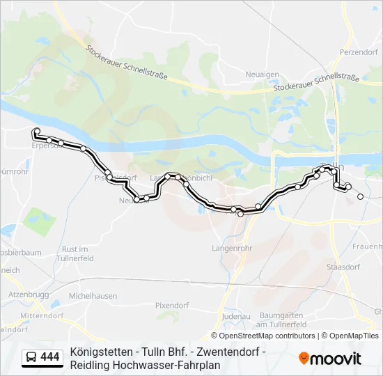 444 Bus Line Map