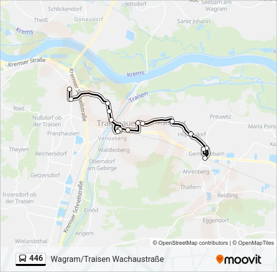 446 Bus Line Map