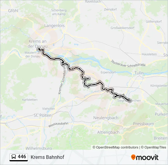 446 Bus Line Map
