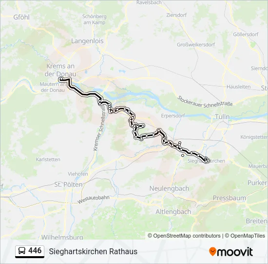446 Bus Line Map