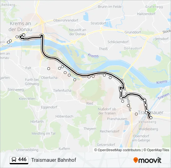 446 Bus Line Map