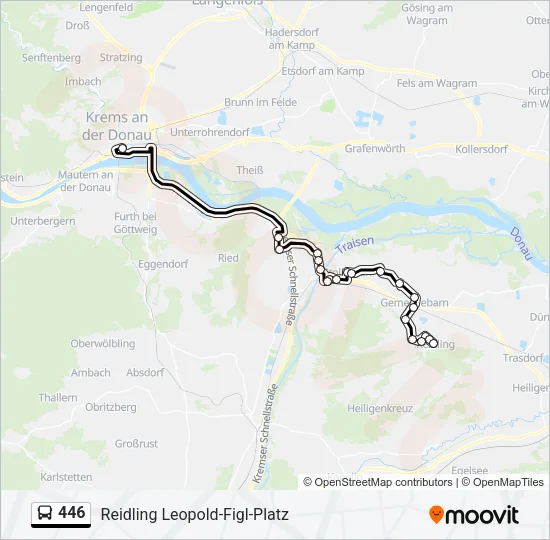 446 Bus Line Map