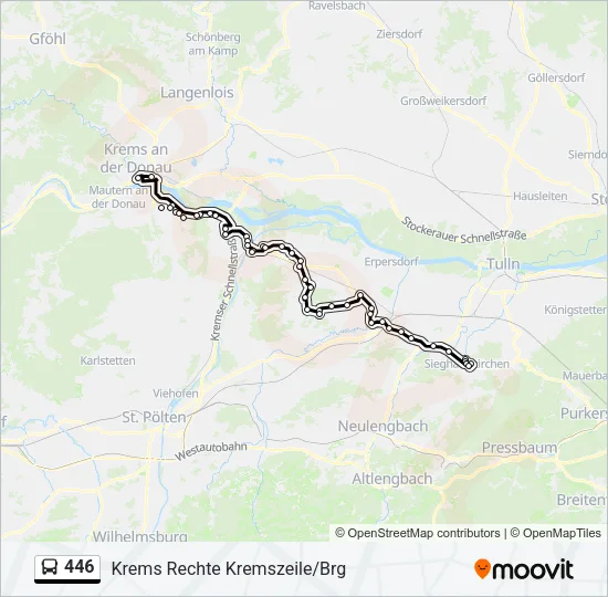 Buslinie 446 Karte