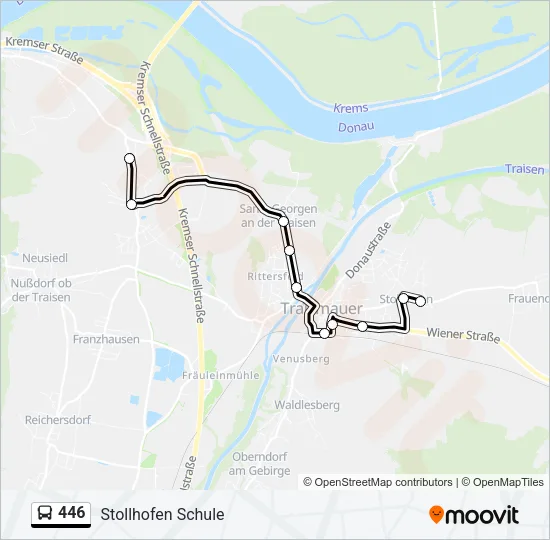 446 Bus Line Map
