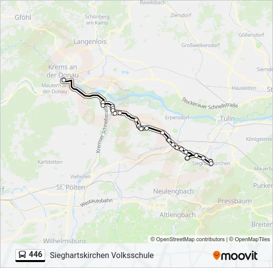 446 Bus Line Map