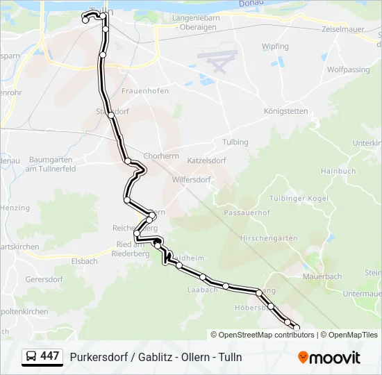 447 Bus Line Map