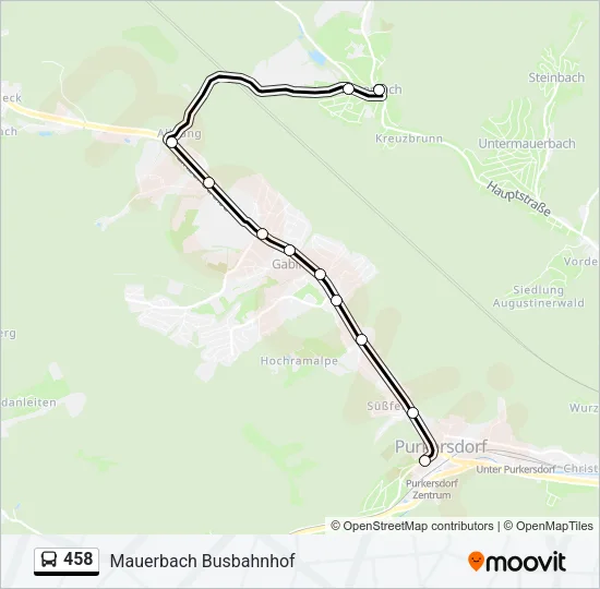 458 Bus Line Map